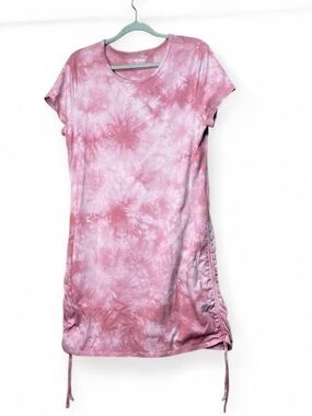 Wild Fable Pink Tie-Dye Ruched Drawstring Dress XXL